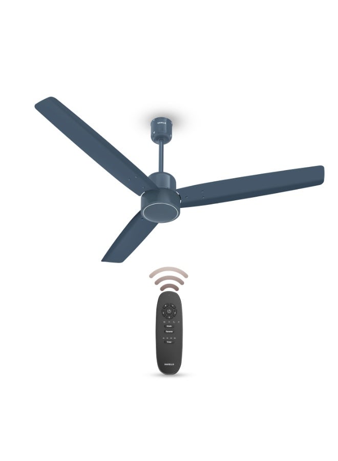 Havells FAB BLDC Ceiling Fan 1200mm, 380 RPM, Savings upto 65%, Reverse Rotation, 4 Modes (Boost, Sleep, Breeze, Mop), Low Wattage 30W, Low Noise, Air Flow:225 CMM, 3 Year Warranty, Denim Blue - Image 1